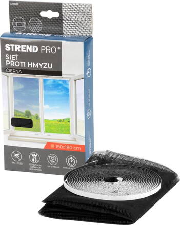 Siet FlyScreen2 150x180 cm, proti hmyzu, čierna PE