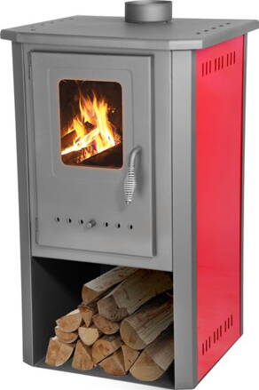 Kachle Thalia Pella, červené, 7 kW, 120 cm