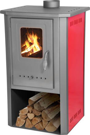 Kachle Thalia Pella, červené, 7 kW, 120 cm