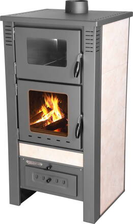 Kachle Pro TAURUS Ceramic, biely, 12 kW, 120 mm, s pecou