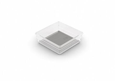 Organizér Curver® SISTEMO 6, priesvitný/sivý, 15x15x5 cm, do zásuvky