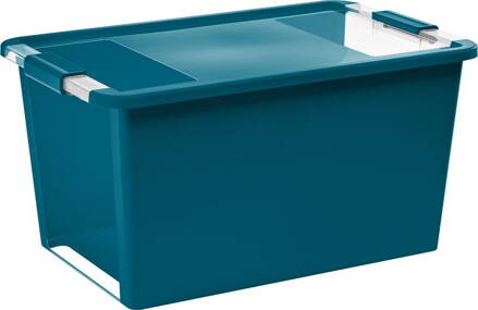 Box KIS Bi-Box L, 40L, tyrkysový, 35x55x28 cm, s vekom