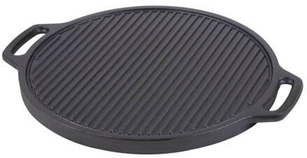 Platna grilovacia PerfectHome GL4, 44.5 cm, liatinová, hladká/pruhovaná