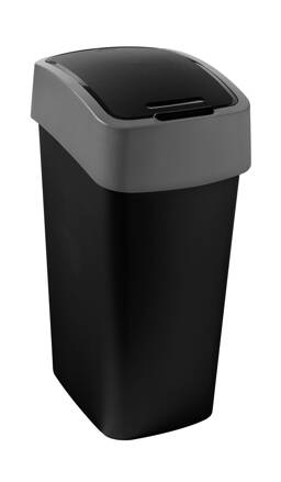 Kôš Curver® PACIFIC FLIP BIN 45L, čierno/šedý, na odpad
