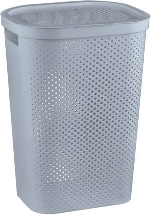 Kôš Curver® INFINITY DOTS 60L, sivý, 35x44x60 cm, na bielizeň, prádlo