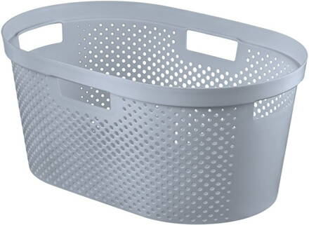 Kôš Curver® INFINITY DOTS 40L, sivý, 39x59x27 cm, na bielizeň, prádlo