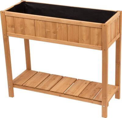 Záhon Strend Pro Garden, 89x33x76 cm, so spodnou policou, drevo, vyvýšený, s nohami