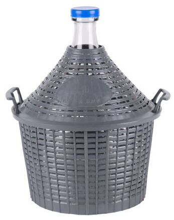 Demizon Cada Inco 10 lit, sklo/plast, 400x340/245 mm