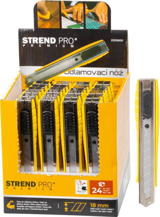 Nôž Strend Pro, 18 mm, odlamovací, sellbox