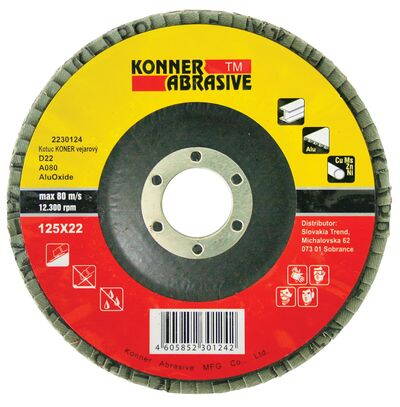 Kotuc KONER D22 115x22 mm, A080, AluOxide, vejarový