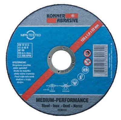 Kotuc KONER D603 125x1,6x22 mm, Metal