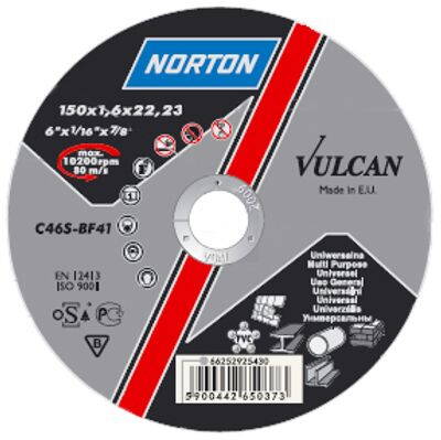 Kotuc NORTON Vulcan A 150x1,6x22 A46T-BF41, Steel-Inox
