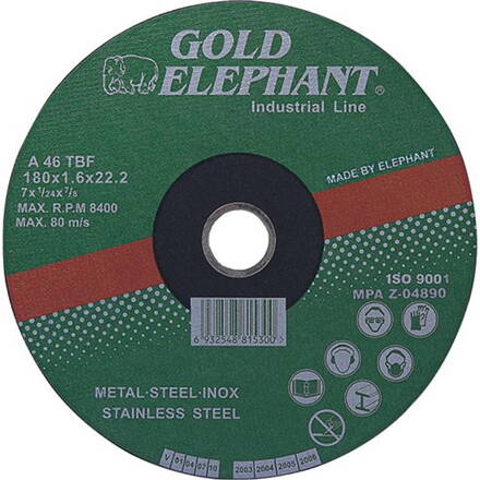 Kotuc Gold Elephant 41AA 115x1,0x22,2 mm, oceľ, inox, A46TBF