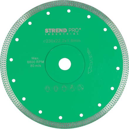 Kotuc Strend Pro Industrial 230x22.2x1.8 mm, diamantový rezný, ultra tenký