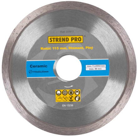 Kotuc Strend Pro 521B, 115 mm, Diamant, Plný