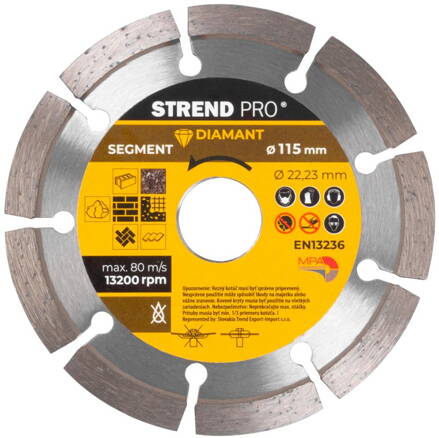 Kotuc Strend Pro 521A, 115 mm, Diamant, Segment