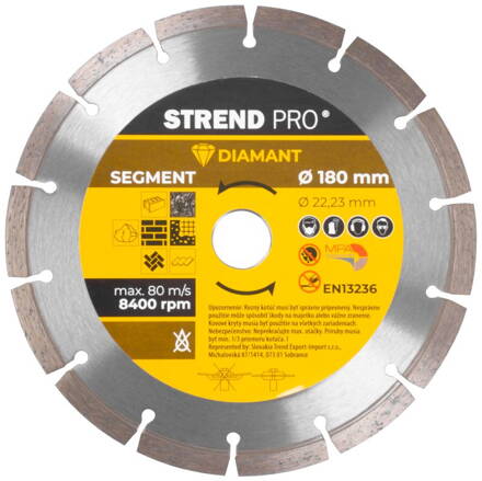Kotuc Strend Pro 521A, 180 mm, Diamant, Segment