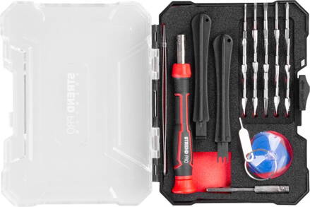 Sada bitov Strend Pro Premium ComfortGrip DL134, 23 dielna, so skrutkovačom, na opravu mobilov