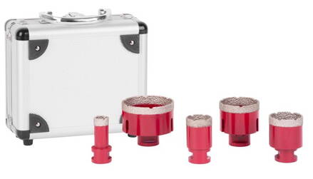 Sada vyrezavac STREND PRO DCB11S, 20-35-45-55-72 mm, diamant