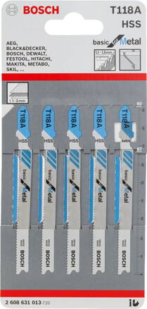 List BOSCH 2.608.631.013, T118A, bal. 5ks