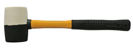 Kladivo Strend Pro HM231 450 g, gumové, BlackWhiteHead, kov/TPR