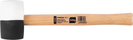 Kladivo Strend Pro HM232 340 g, gumové, BlackWhite, drev. rúčka