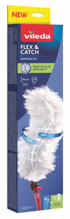 Prachovka Vileda Flex&Catch, s dlhou rokoväťou