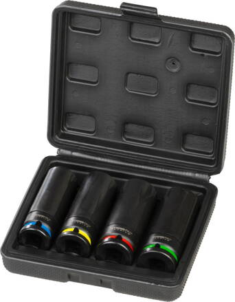 Sada hlavíc Strend Pro Premium, 4 dielna, CrV, 17-19-21-22 mm, profesionál