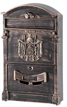 Schranka ALU, hliníková, antique bronze, 410x255x090 mm