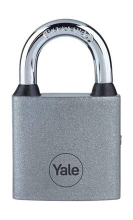 Zámok Yale Y111S/38/121/1, visiaci, železný, strieborný, 38 mm, 3 kľúče