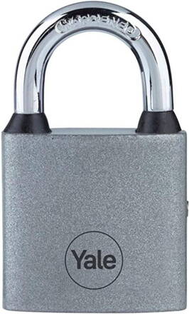 Zámok Yale Y111S/60/132/1, visiaci, železný, strieborný, 63 mm, 3 kľúče