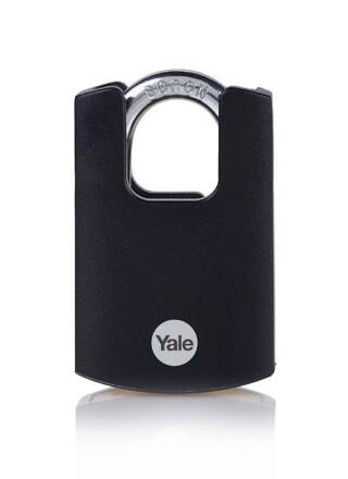 Zámok Yale Y121B/40/125/1, High Security, visiaci, čierny, 46 mm, 3 kľúče