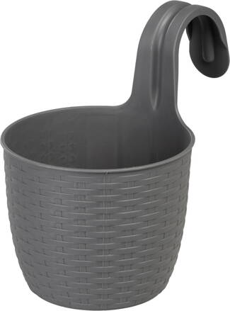 Závesný kvetináč Strend pro, PP, 26x18x24,5 cm, farba sivá