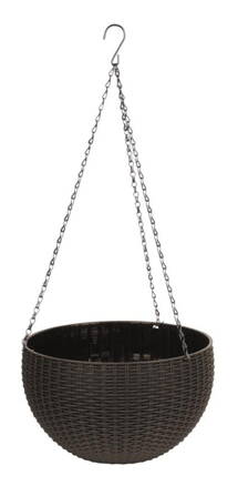 Kvetinac GDA Modern 835, visiaci, reťaz, 26x16cm, hnedý