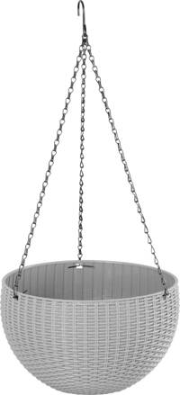 Kvetinac GDA Modern 835, visiaci, reťaz, 26x16cm, tmavošedá