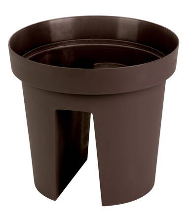 Kvetinac GDA Modern Railing 113, zabradlie, 25,5x28cm, hneda
