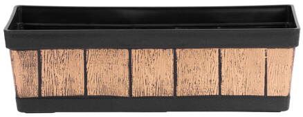 Kvetináč Strend Pro, Woodeff, 15x47x17 cm, zlatý, efekt dreva