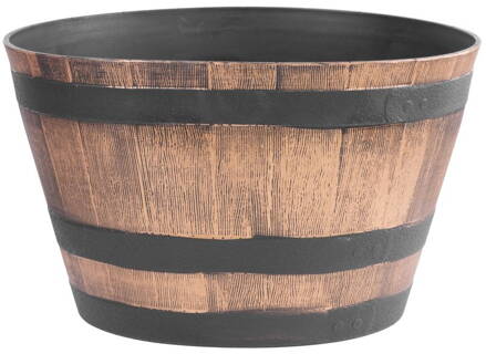 Kvetináč Strend Pro Woodeff 50x30 cm, zlatý, efekt dreva, barel