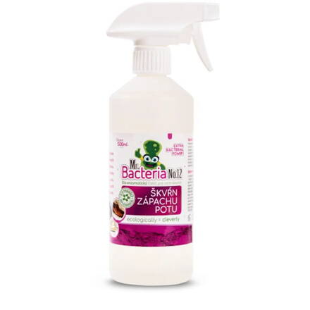 Čistič Mr.Bacteria No.12, na odstraňovanie škvŕn,zápachu a potu, 0.5L