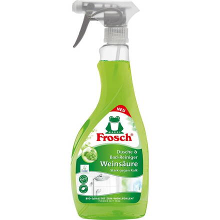 Čistič Frosch, na kúpľne a sprchy s kyselinou hroznovou, 500 ml