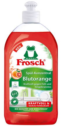 Prostriedok Frosch, na umývanie riadu, červený pomaranč, 500 ml