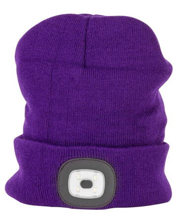 Čiapka Strend Pro Albacore fialová L, 4x SMD LED, USB nabíjanie