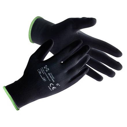 Rukavice BUNTING Black 09 (L) záhradné, nylon