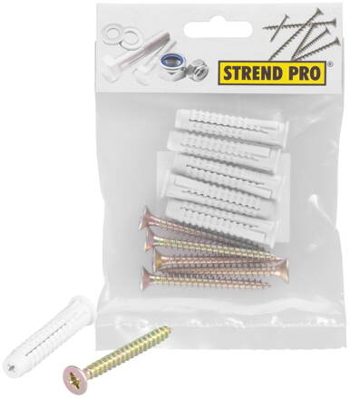 Vrut a hmoždinka Strend Pro PACK ZH 5,0x50/8x40, PZ, Zn, do dutého materiálu, univerzálna, bal. 10 k