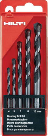 Sada vrtákov HILTI MDB 4,5,6,8,10, do muriva #305059