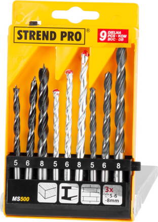 Sada vrtak STREND PRO MS500, 9 dielna, drevo, kameň, kov