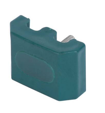 Uchytka EUROSTANDARD 60x60 mm, na panel, vrátane skrutky, tvar M, zelená, bal. 10ks