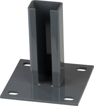 Pätka EUROSTANDARD, pre stlpik 60x40, antracit, RAL7016, na ukotvenie