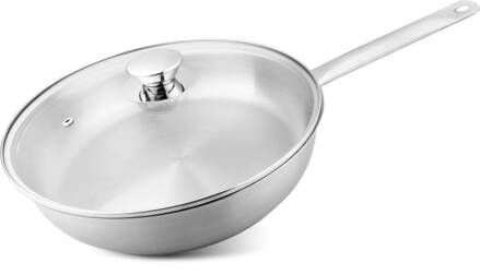 Panvica MagicHome Chloe, 24 cm, 2,5 lit., so sklenenou pokrievkou, nerez