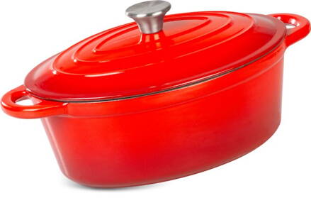 Pekáč MagicHome Castora line, oválny, kastról, 30 cm, 4,4 lit. s pokrievkou, smaltovaná liatina